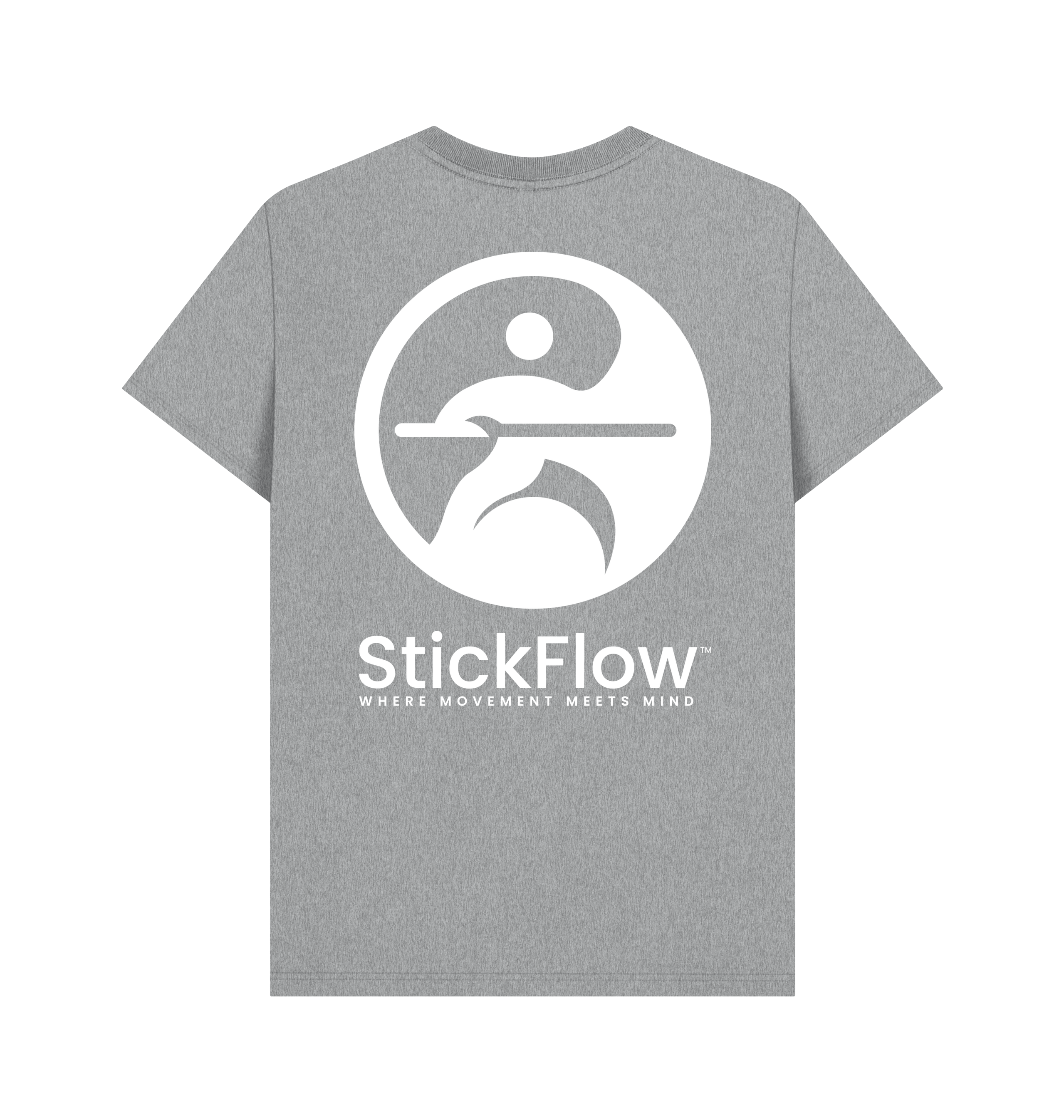 Athletic Grey Printed T-shirt Back