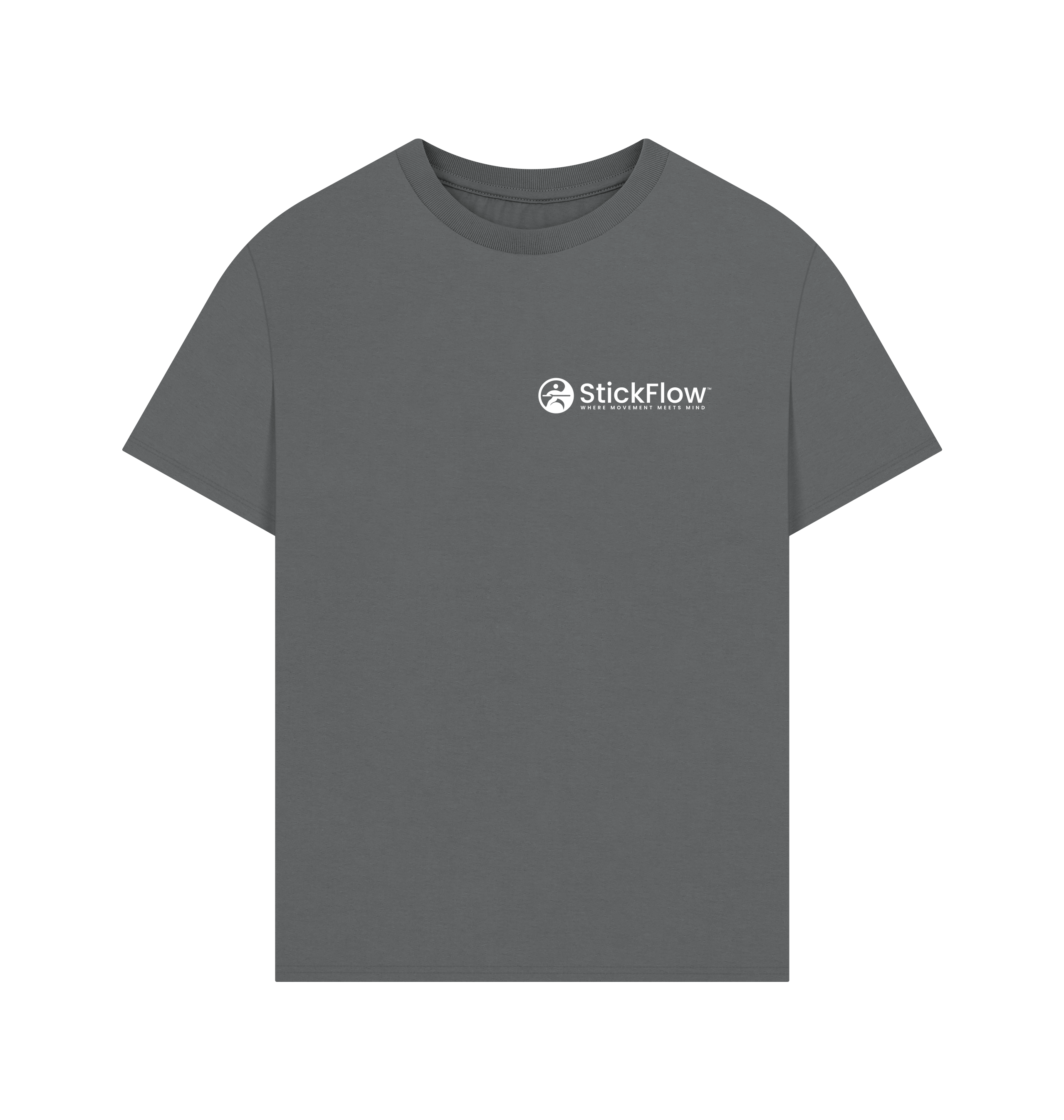 Slate Grey Printed T-shirt Front