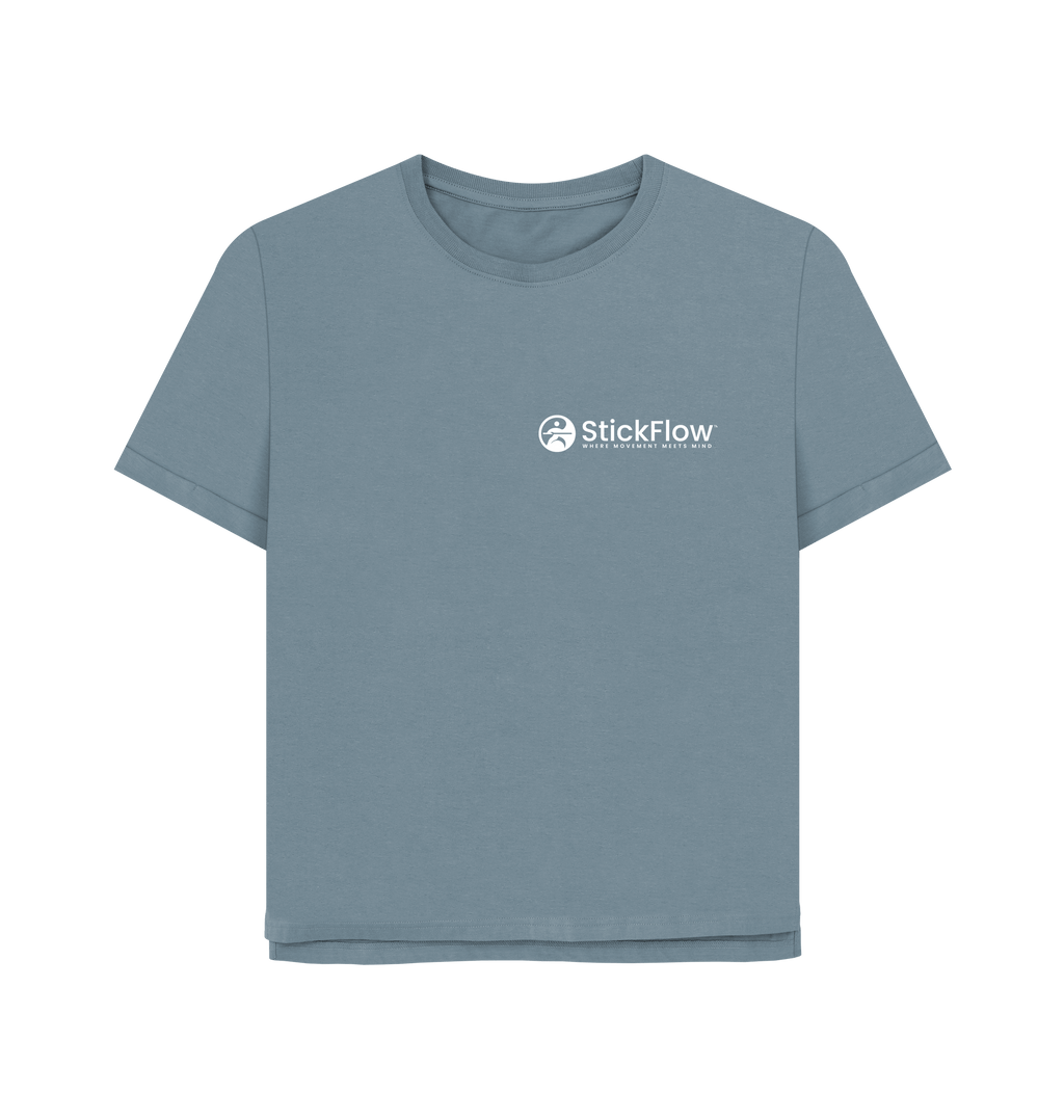 Stone Blue Printed T-shirt Front