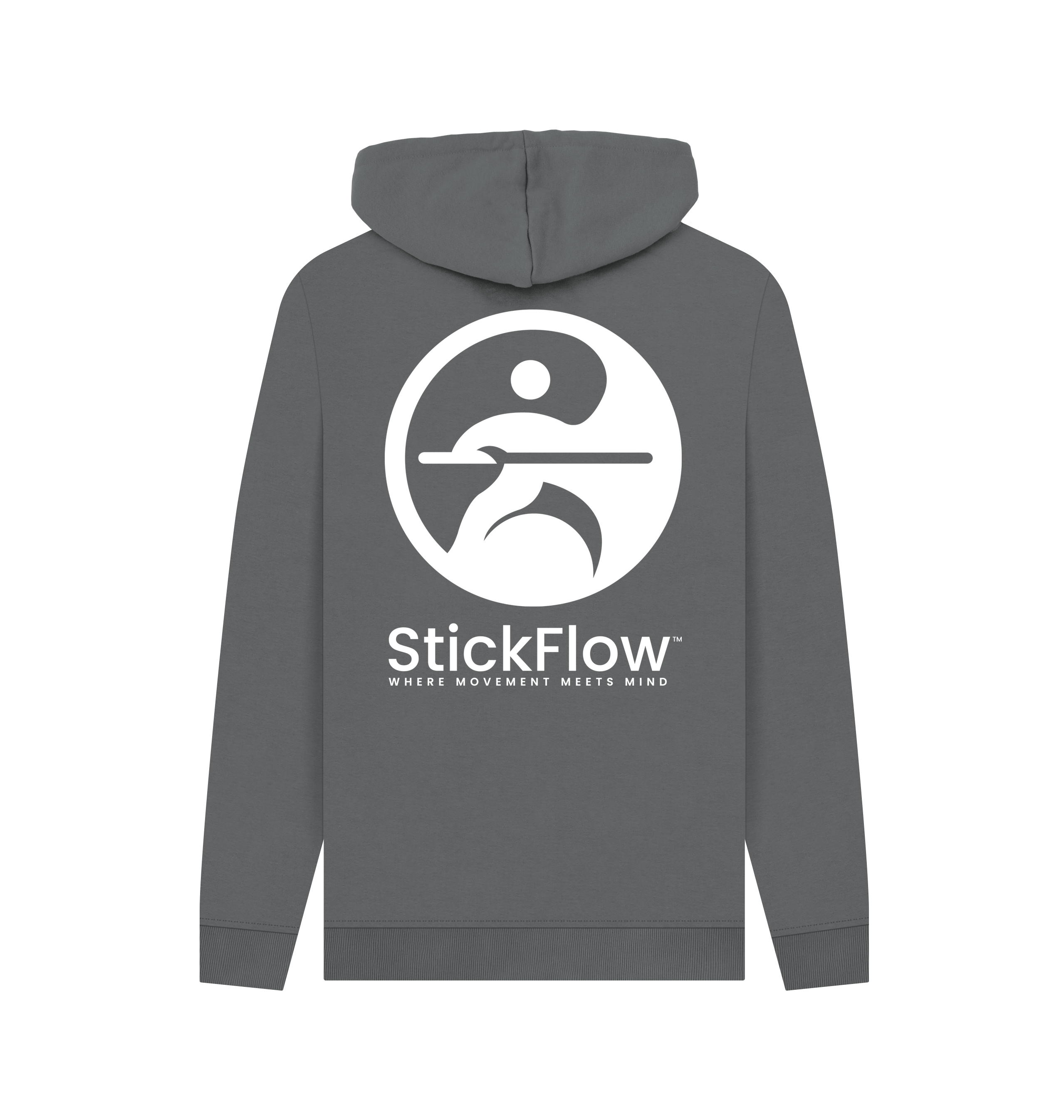 Slate Grey Printed Hoody Back