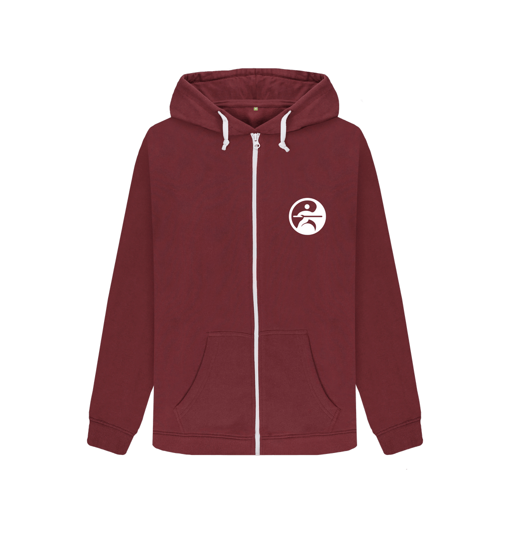 Red Wine Zip hoody Front