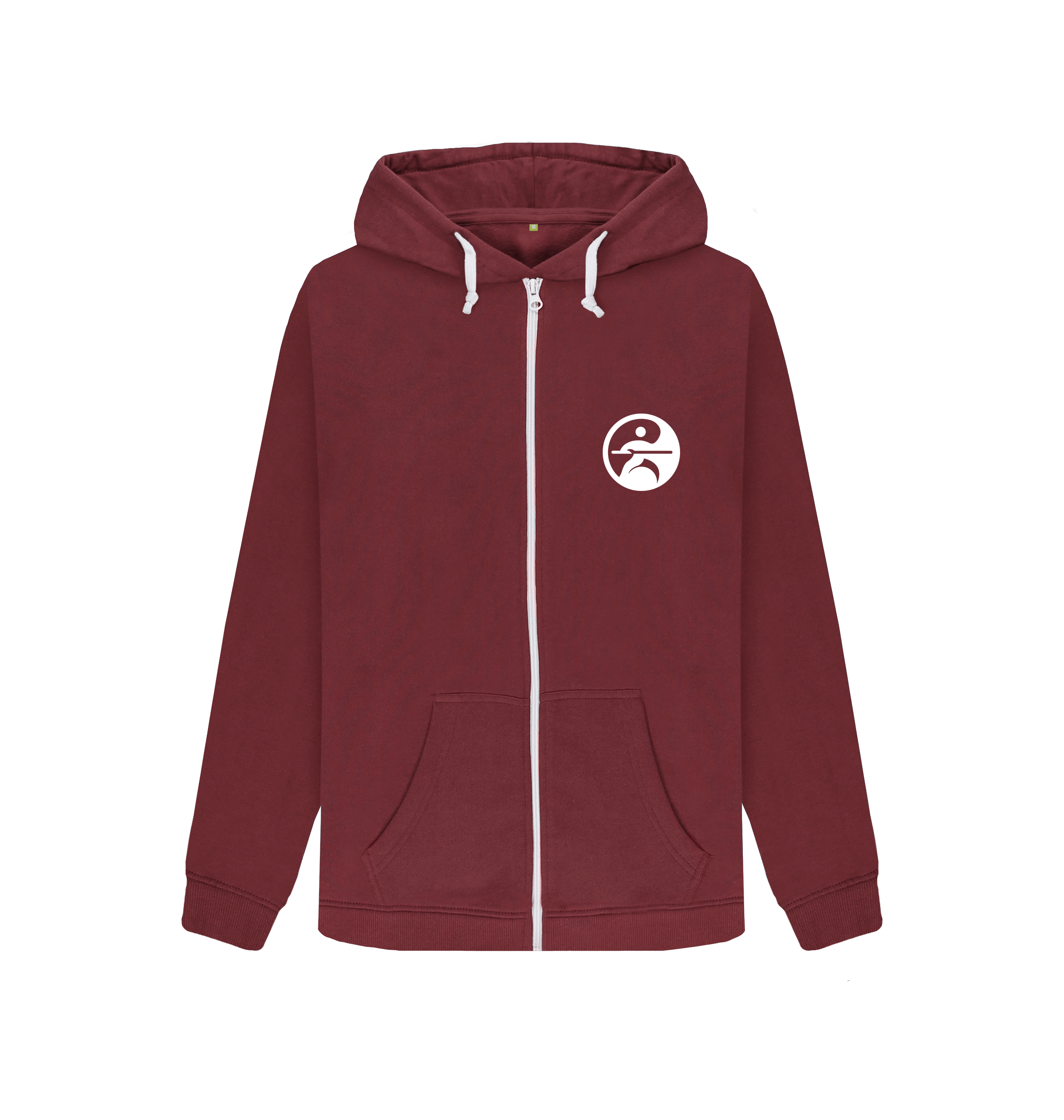 Red Wine Zip hoody Front