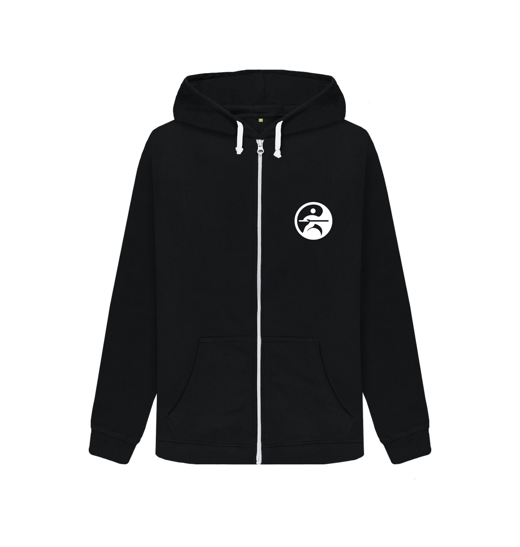 Black Zip hoody Front
