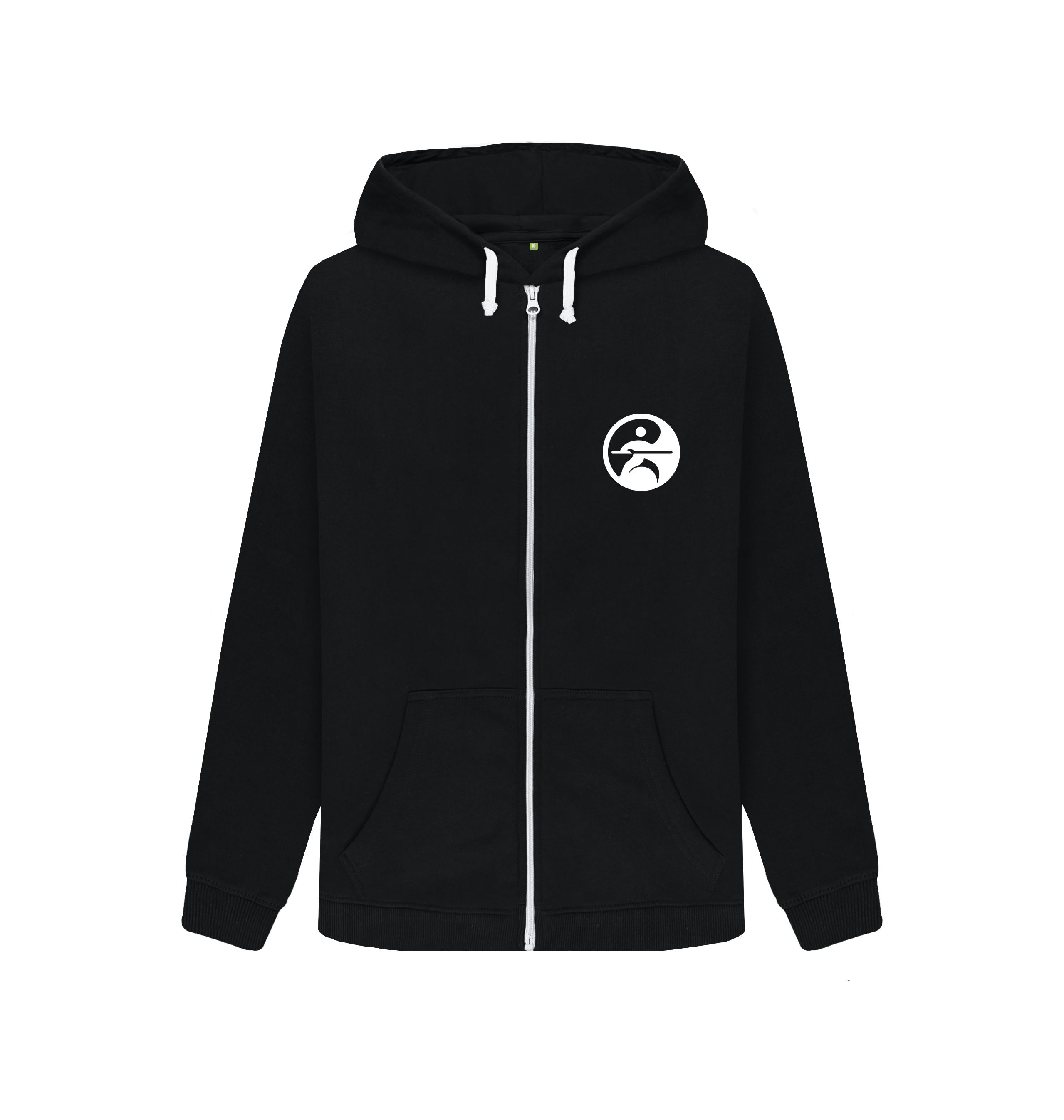 Black Zip hoody Front